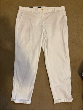 Talbots White Casual Cotton Chino Pants women’s size 16